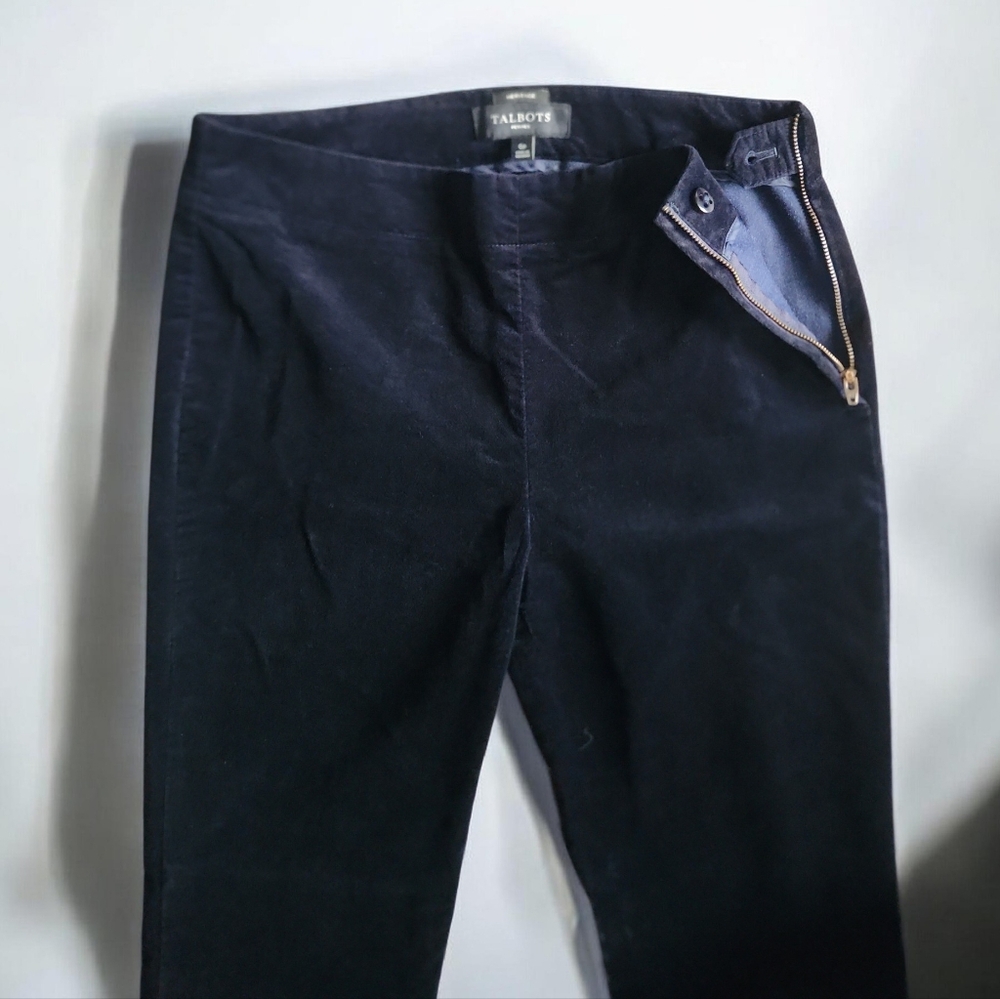 Talbots Velvet Navy Women's Pants-Size 6 Petit - Picture 2 of 12